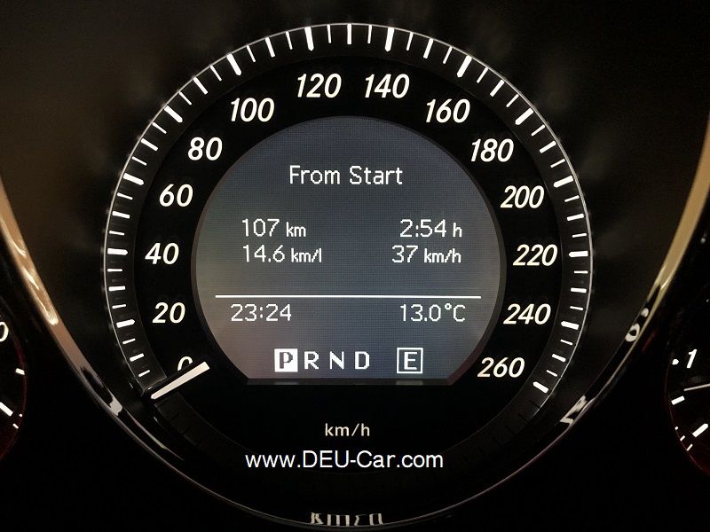 メルセデス・ベンツC200/W204/スピードメーター燃費、Mercedes Benz C200 W204 Speed meter mileage